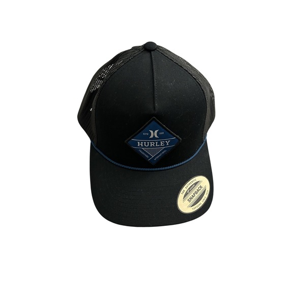Hurley Other - Hurley Triad 2.0 Trucker Hat Mens OS Black NEW Snapback Mesh Logo Patch Cap